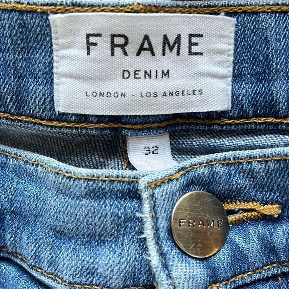 DISTRESSED FRAME DENIM L’HOMME ATHLETIC JEANS SIZE 32 - Picture 5 of 10